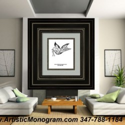 art   monogram   dove
